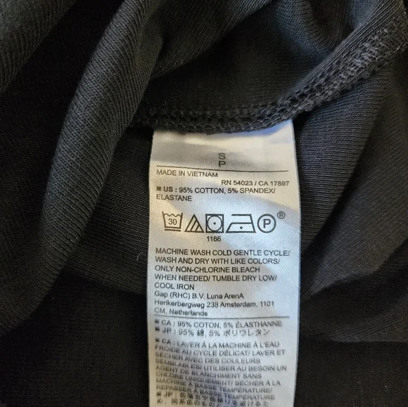 Banana Republic Black V- Neck Long Sleeve Cotton Women's Top Size S - Picture 4 of 6